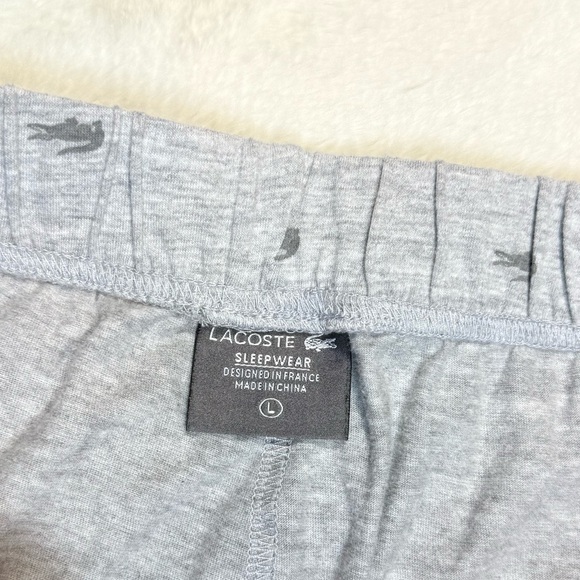 LACOSTE 🐊 size large gray sleep pants - Picture 3 of 9